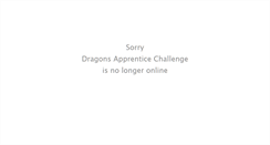 Desktop Screenshot of dragonsapprenticechallenge.com