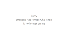 Tablet Screenshot of dragonsapprenticechallenge.com